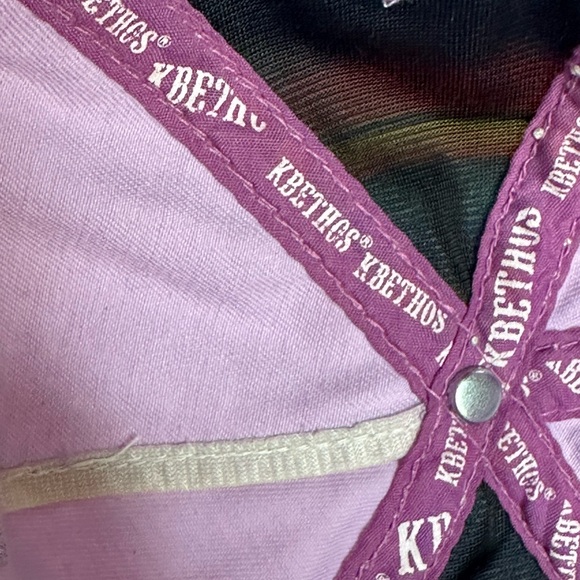 Women’s Glitzy Bella ball cap multi colored cross W/ rhinestones, distressed - Picture 10 of 10